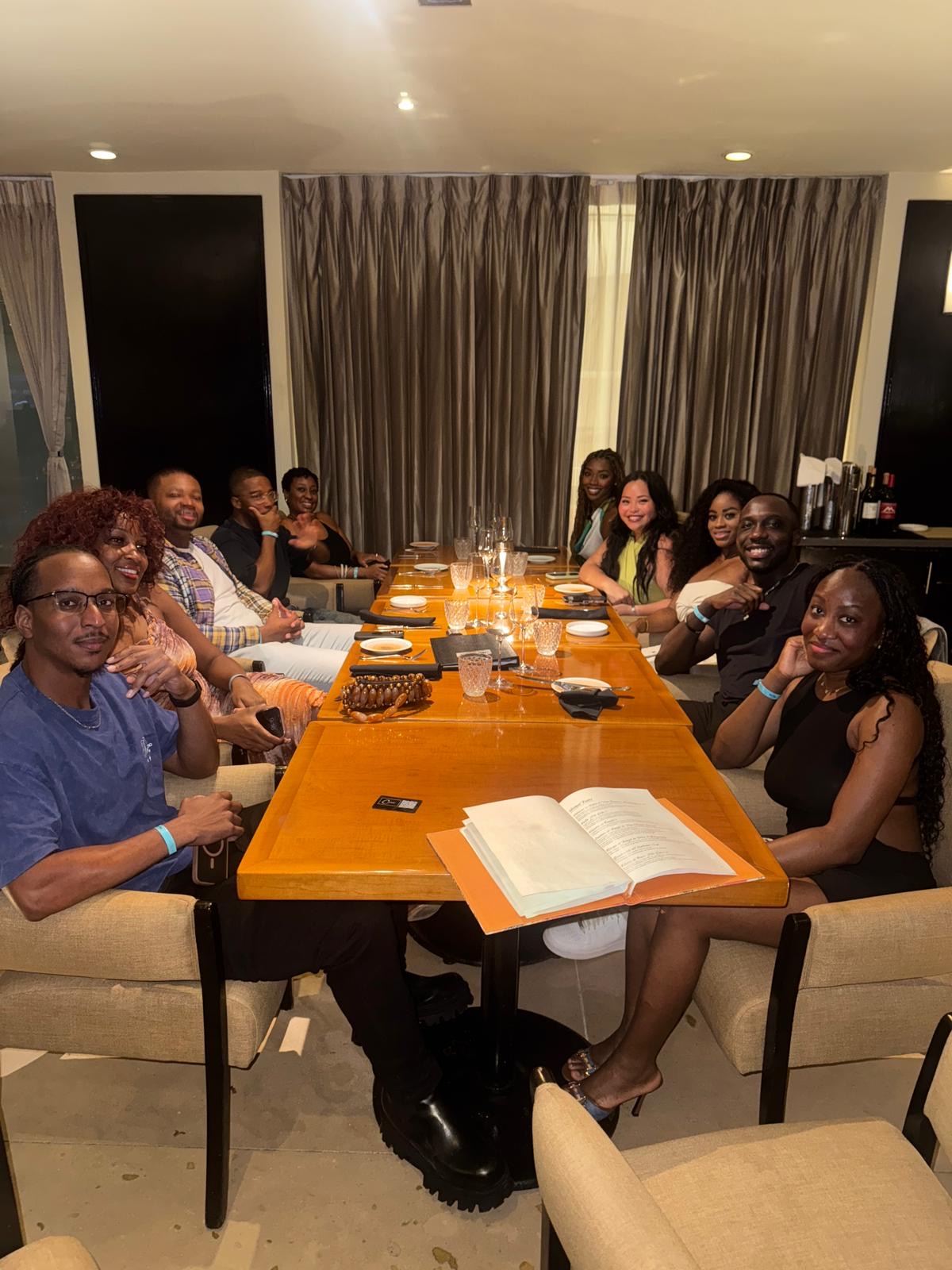 Welcome dinner group at Travel and LIV