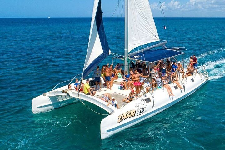 Private catamaran boat party on the Caribbean